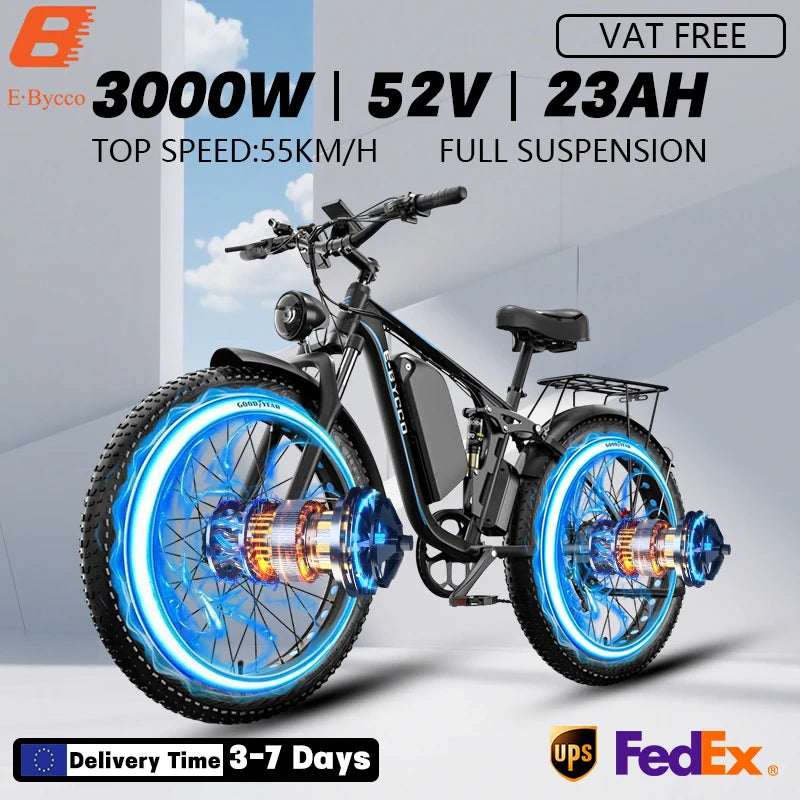 E-BYCCO EB7 Pro E-bike 3000W Dual Motor
