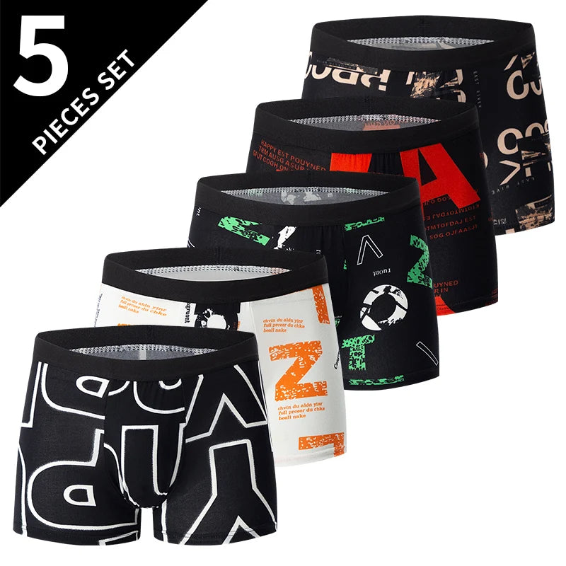 4/5Pcs MEN'S Waist plus Size Underwear