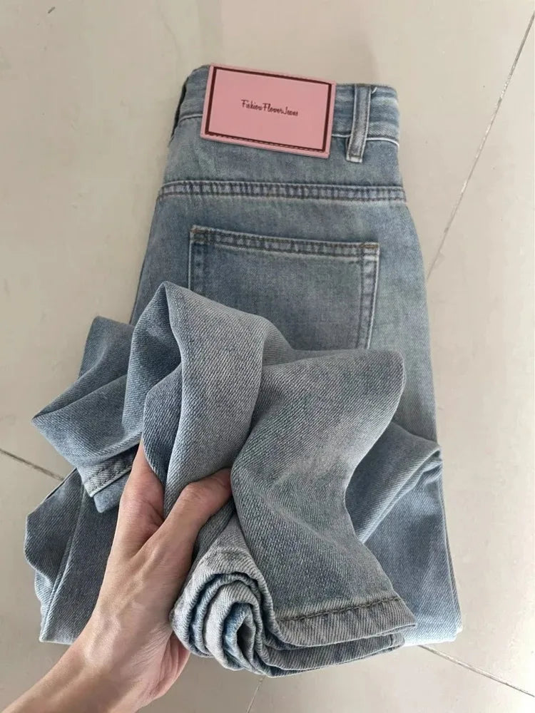 Wide Leg Baggy Jeans for Lady