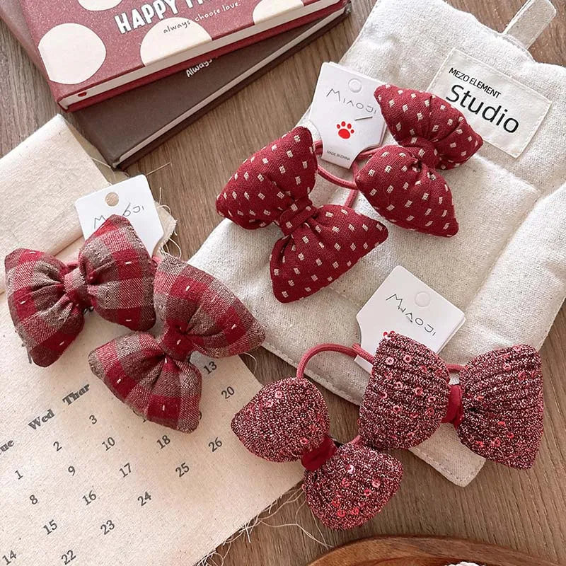 Children Bow Hair Rope Ring Baby Girls