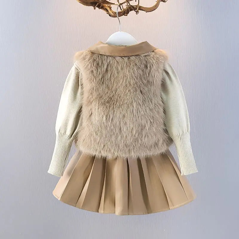 Girls Autumn and Winter Three Piece Set