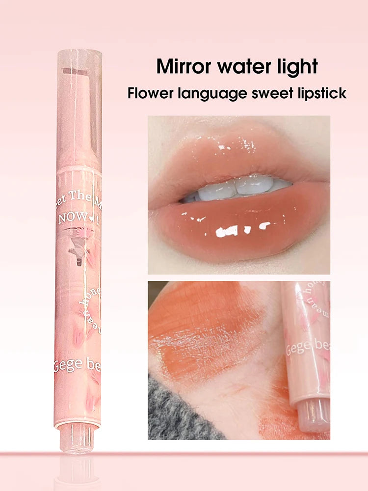 Gege bear flower lipstick with love