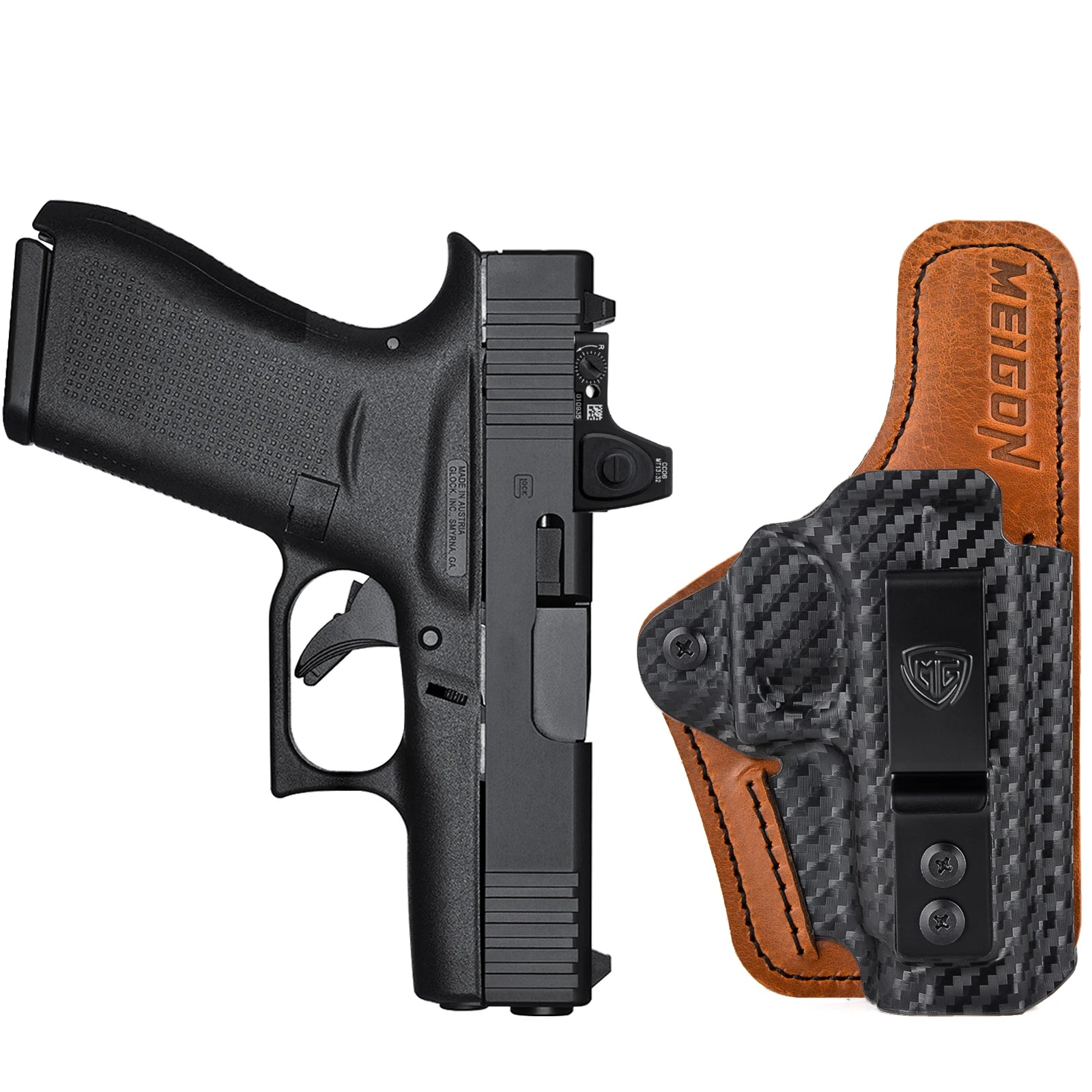 CZ P10 Holster with Comfort Pad IWB Kydex Leather Hybrid Holster