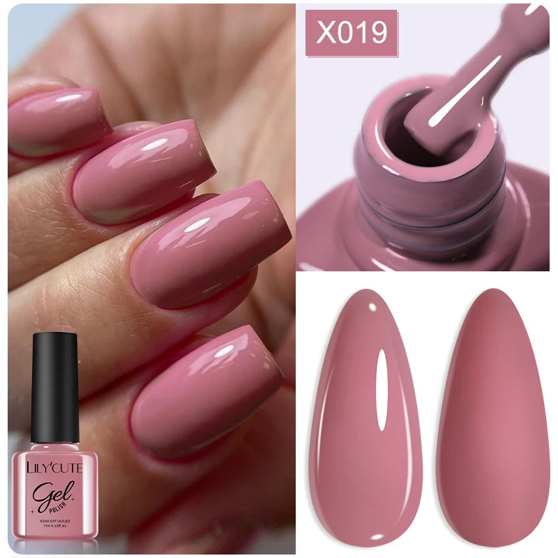Brown Red Purple Nail Gel Polish Coffee Color Series