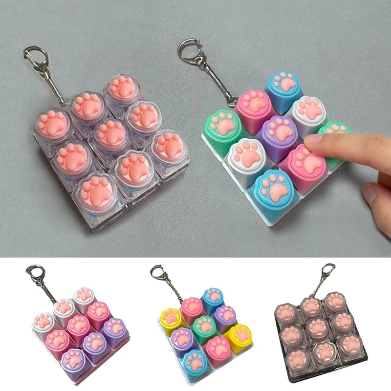 New Keys Button Keychain Stress Relief Toy