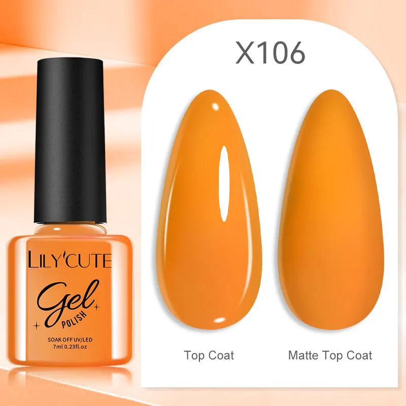 LILYCUTE Nude Crystal Rubber Base Gel Nail Polish