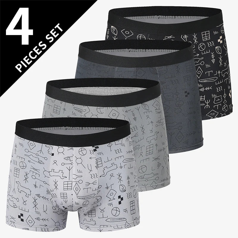 4/5Pcs MEN'S Waist plus Size Underwear
