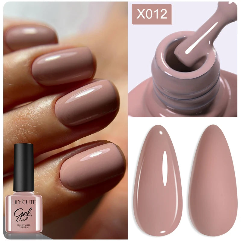 Brown Red Purple Nail Gel Polish Coffee Color Series