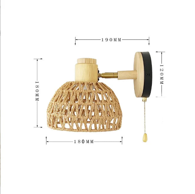 Wall Light in wood cover