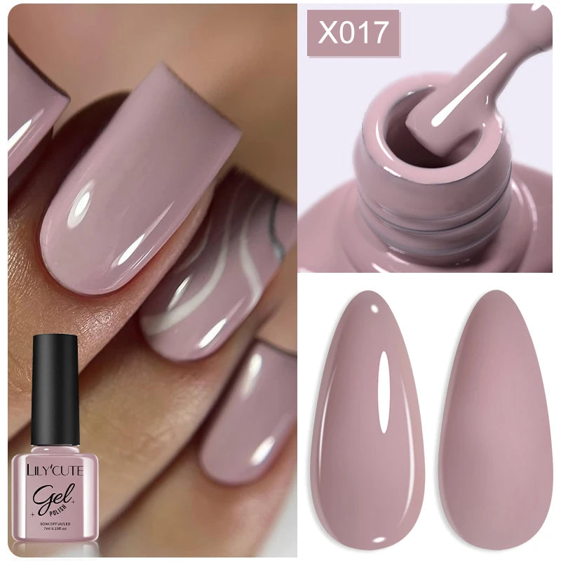 Brown Red Purple Nail Gel Polish Coffee Color Series