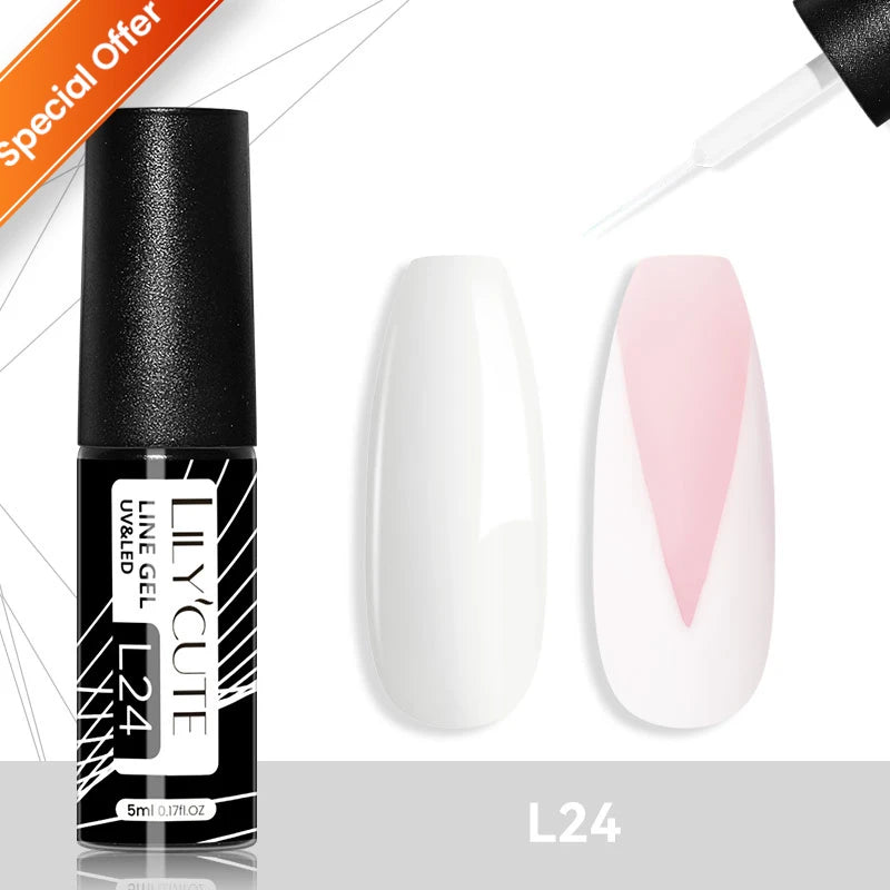 LILYCUTE Nude Crystal Rubber Base Gel Nail Polish