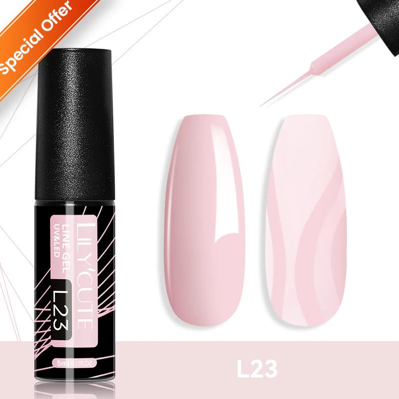 LILYCUTE Nude Crystal Rubber Base Gel Nail Polish