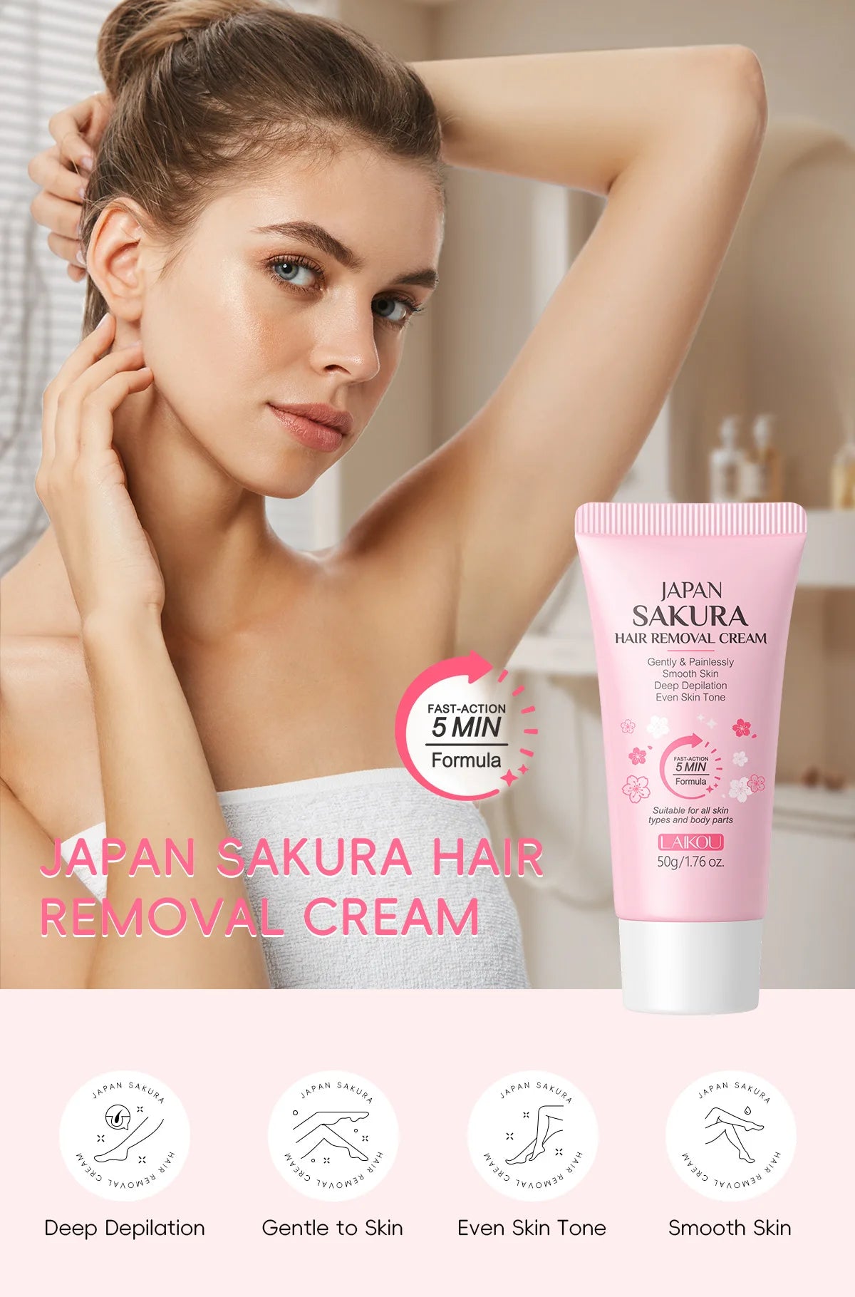 Sakura Hair Removal of Arm Armpit Legs,for Men Woman
