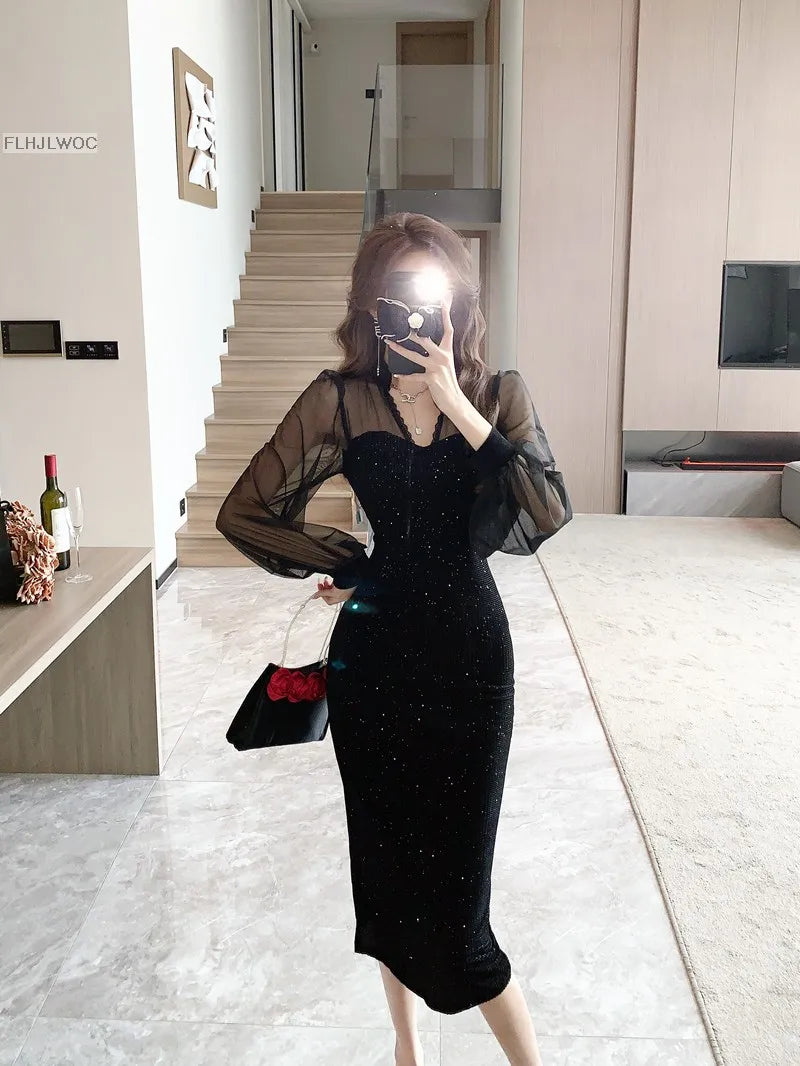 New Year French Design Party Dress Elegant