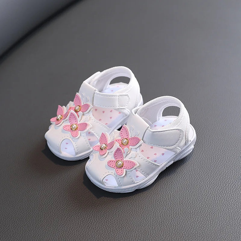 Baby Girls Sounding Shoes for 1-3Year Old Children Princess Walking Shoes