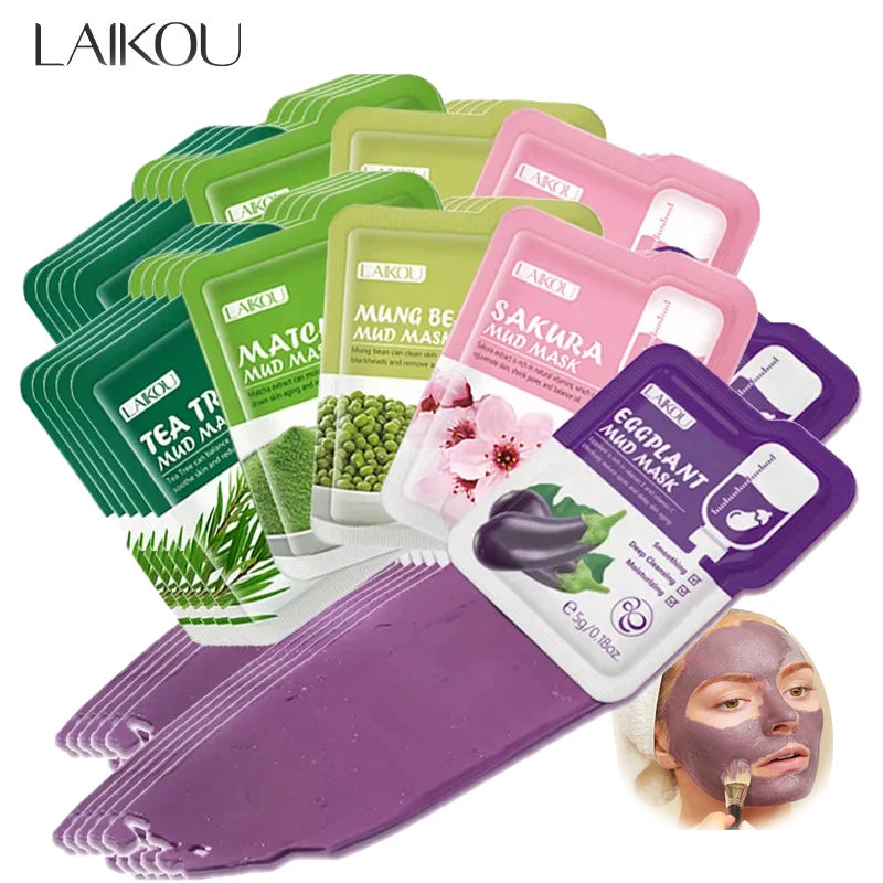 50pcs Japan Sakura Clay Mask for, Oil-Control Remove Blackhead Pink Mud
