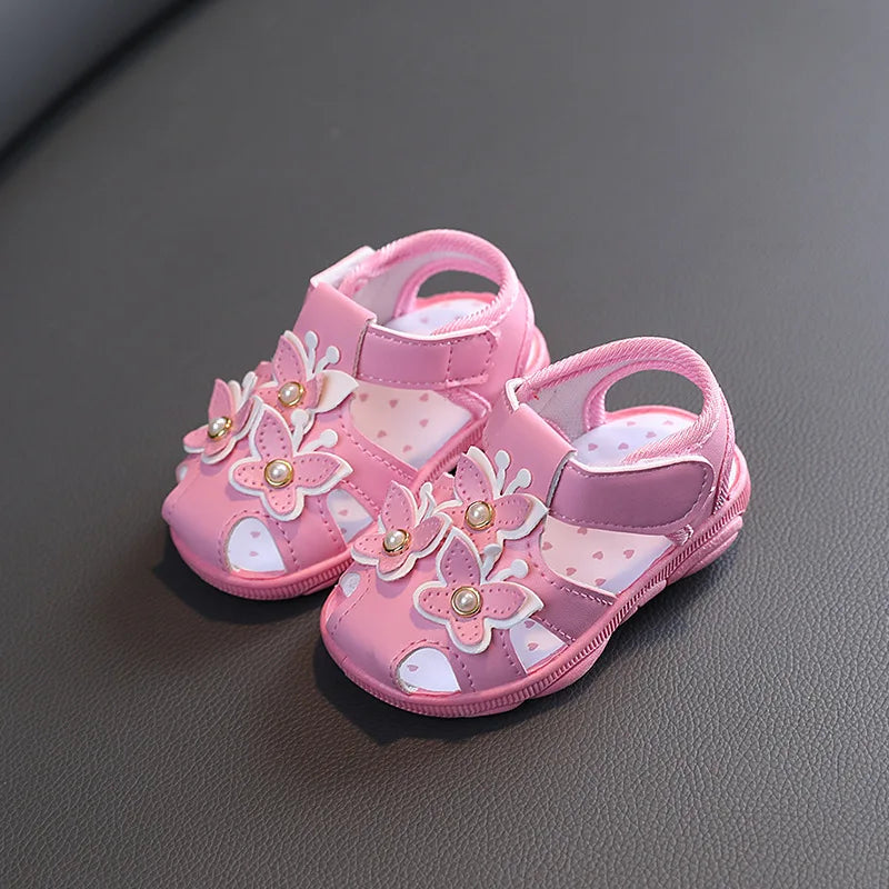Baby Girls Sounding Shoes for 1-3Year Old Children Princess Walking Shoes