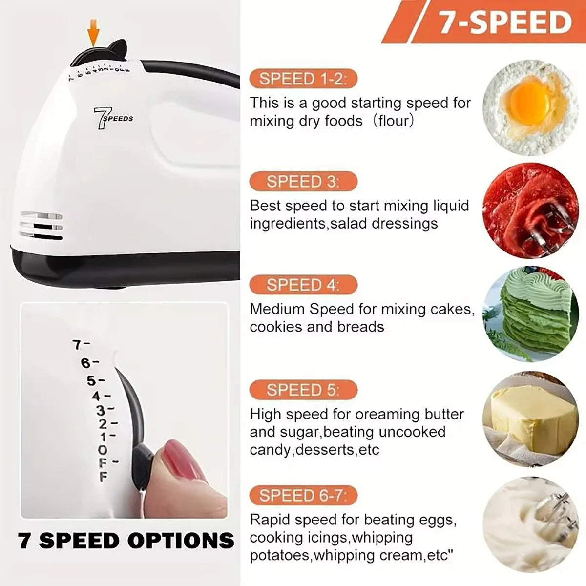 Handheld electric egg beater, household automatic mixer
