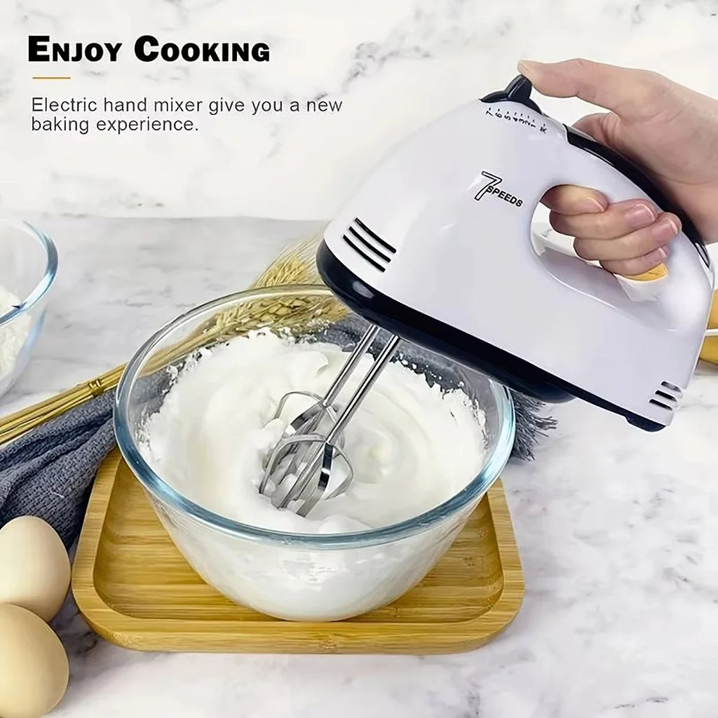 7-Speed Handheld Electric Egg Beater Mini Automatic Mixer