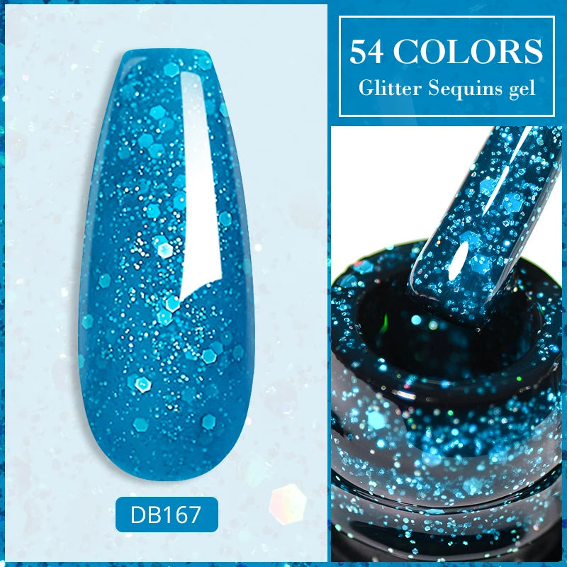 Gold Sliver Reflective Nail Gel Polish