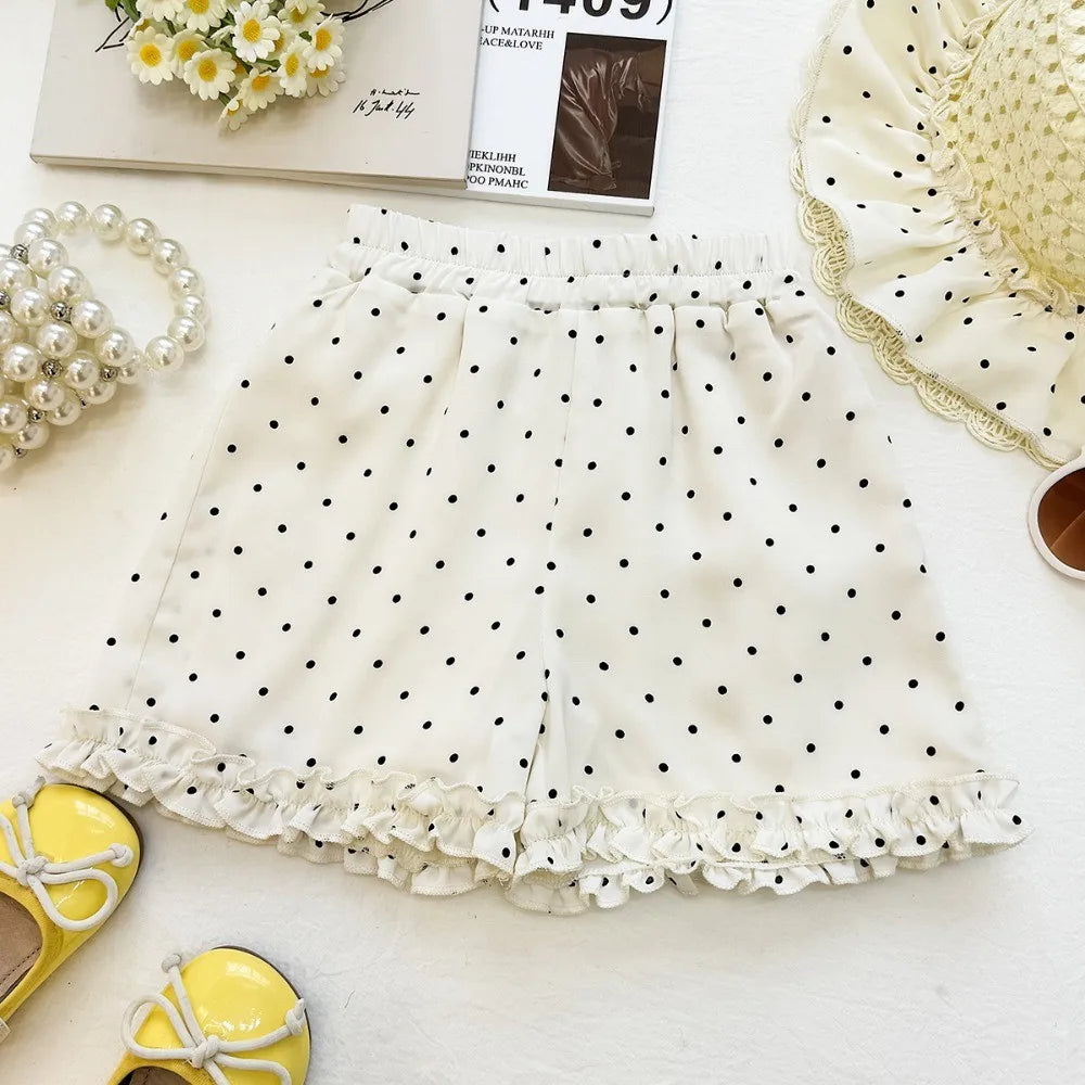 Sweet and Cute Solid Color Bow Girls Clothes