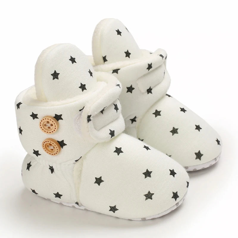 Autumn and Winter 0-1 Year Old Colorful Love Cotton Shoes