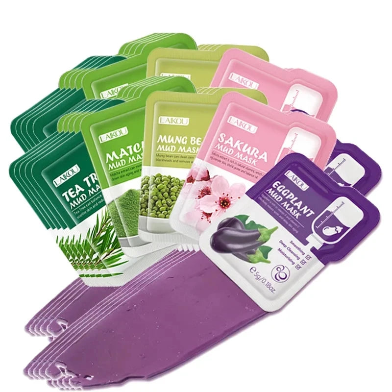 50pcs Japan Sakura Clay Mask for, Oil-Control Remove Blackhead Pink Mud