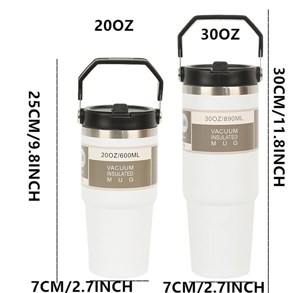 1pc Vacuum Tumbler with Lid Stainless Steel Portable Water Bottle