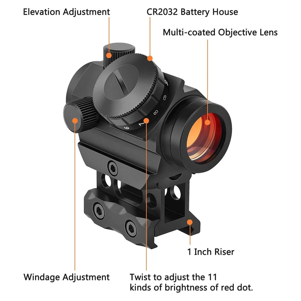 Red Dot Sight 1x25mm Reflex Sight Waterproof & Shockproof