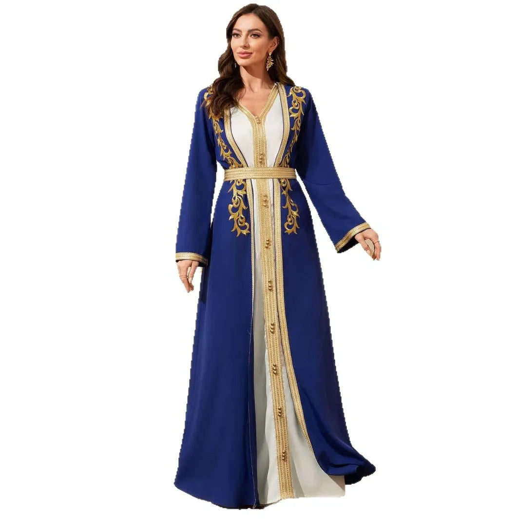 Muslim Sets Women Party Dresses , Kaftan Vestidos 2 Piece Suit
