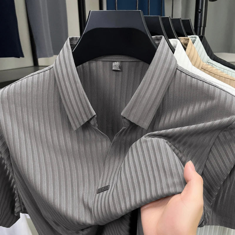 High quality personality men's solid color T-shirt