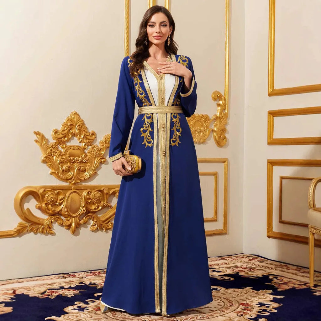 Muslim Sets Women Party Dresses , Kaftan Vestidos 2 Piece Suit