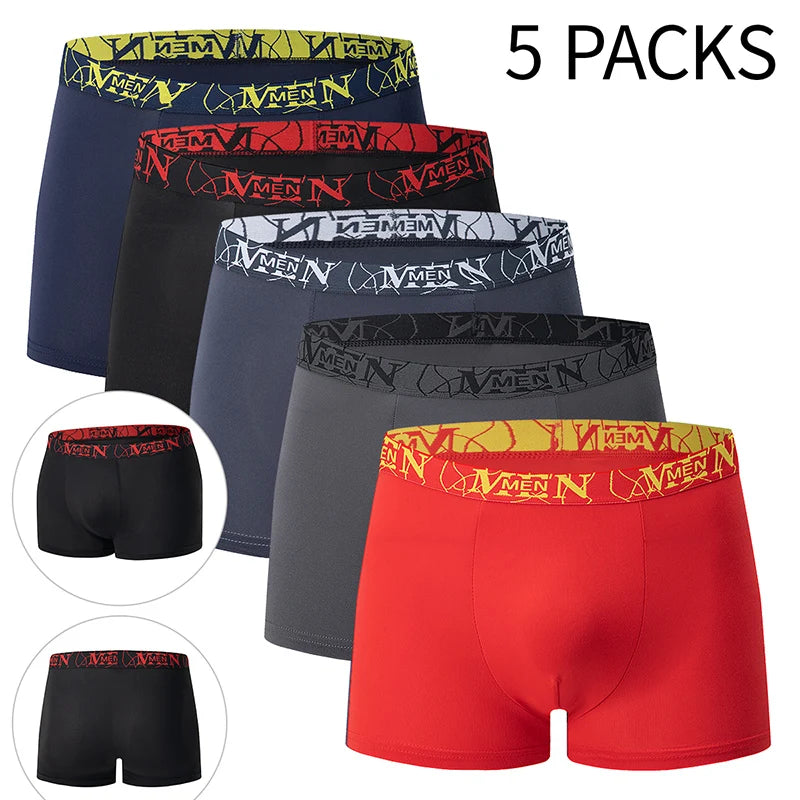 4/5Pcs MEN'S Waist plus Size Underwear