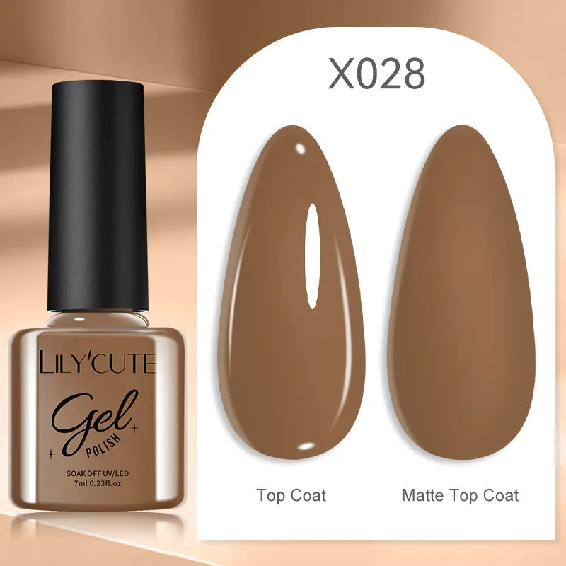 Brown Red Purple Nail Gel Polish Coffee Color Series