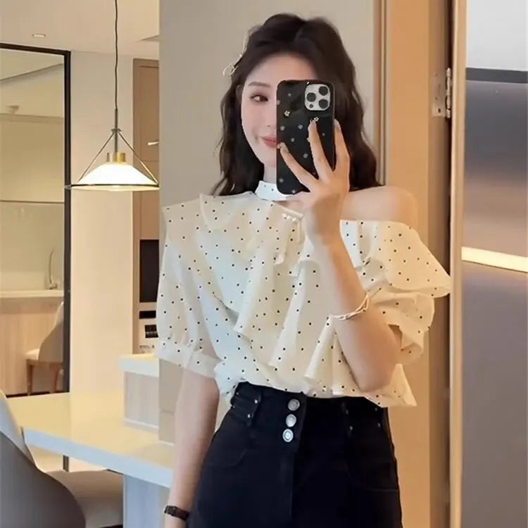 Summer New Design Sensation Small Crowd Chiffon Shirt