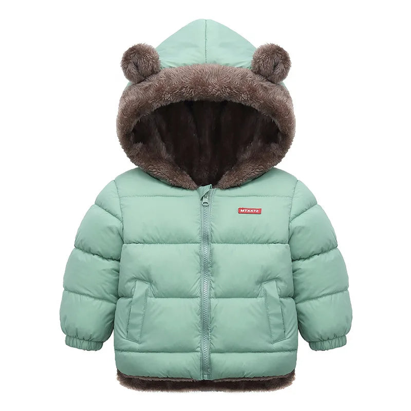Baby Boys Girls Jacket Hooded Cotton Outerwear Children's