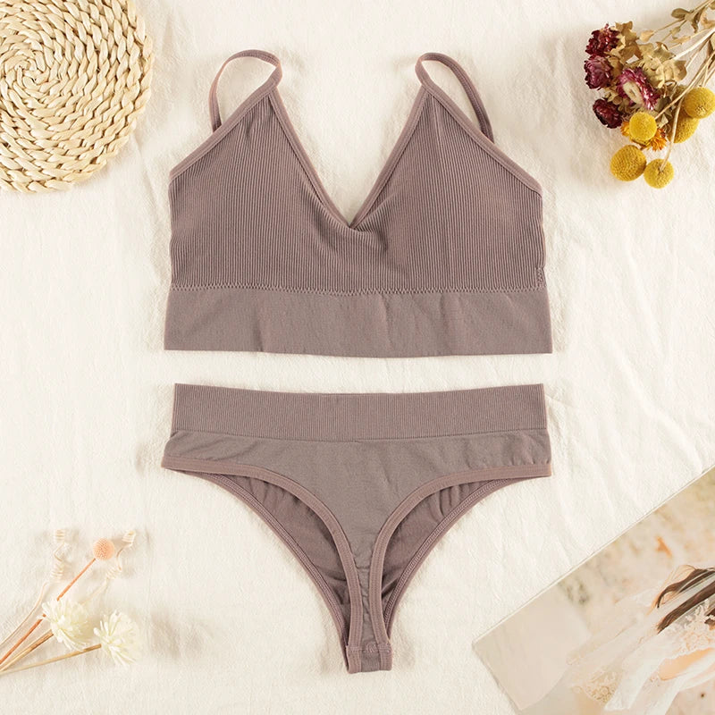 Women Underwear Set, Lingerie Panties Bra