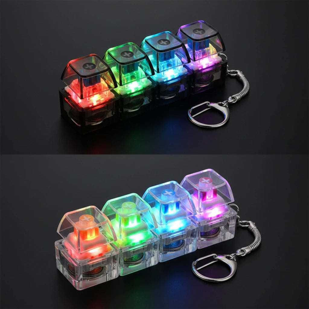 1PC LED Light Up Keyboard Keychain
