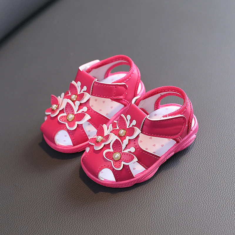 Baby Girls Sounding Shoes for 1-3Year Old Children Princess Walking Shoes