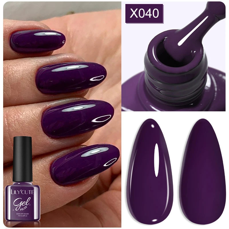 LILYCUTE 7ml Macaron Cream Gel Nail Polish