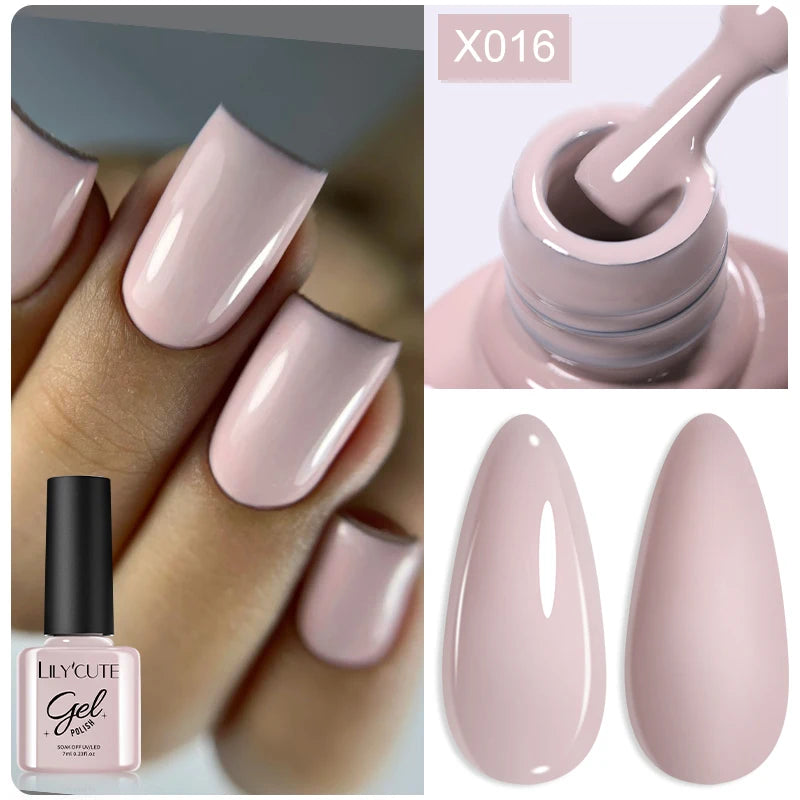 LILYCUTE 7ml Macaron Cream Gel Nail Polish
