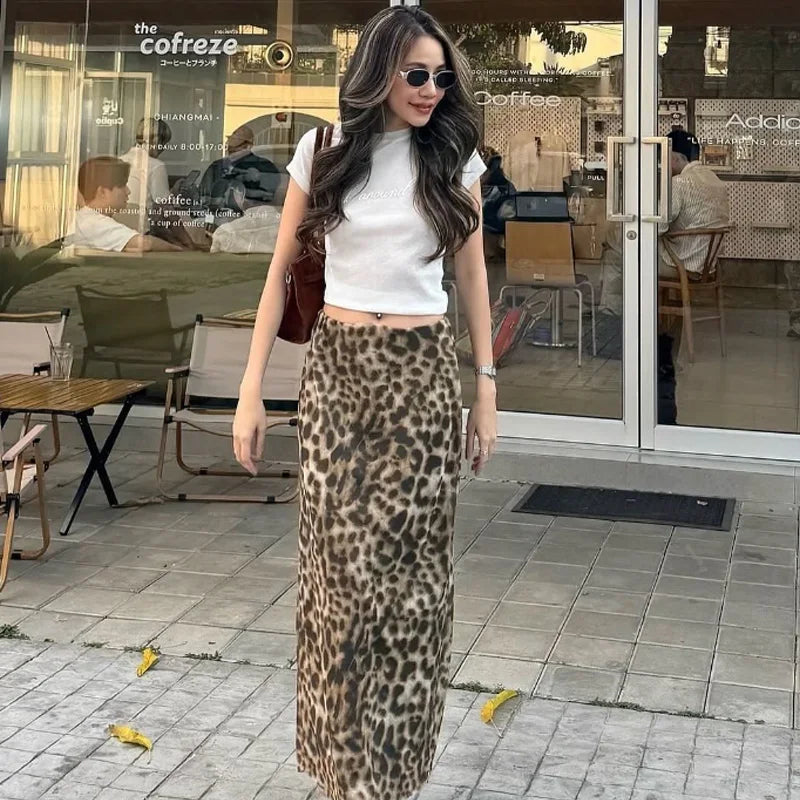 HXAO Tulle Leopard Skirts For Women