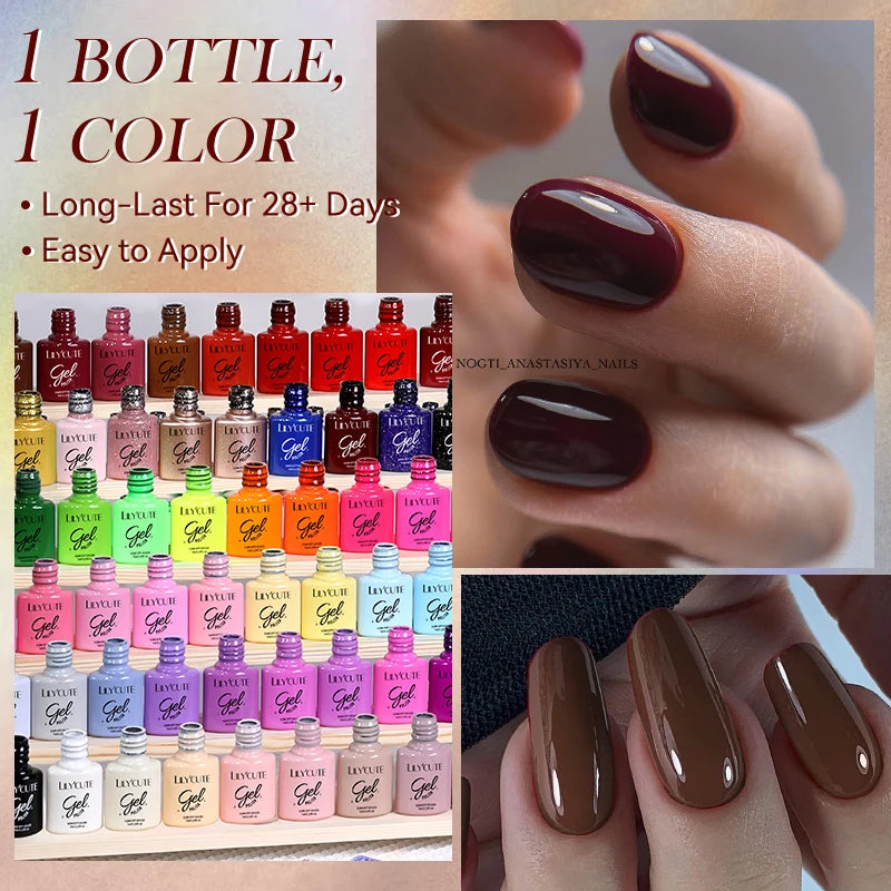 Brown Red Purple Nail Gel Polish Coffee Color Series