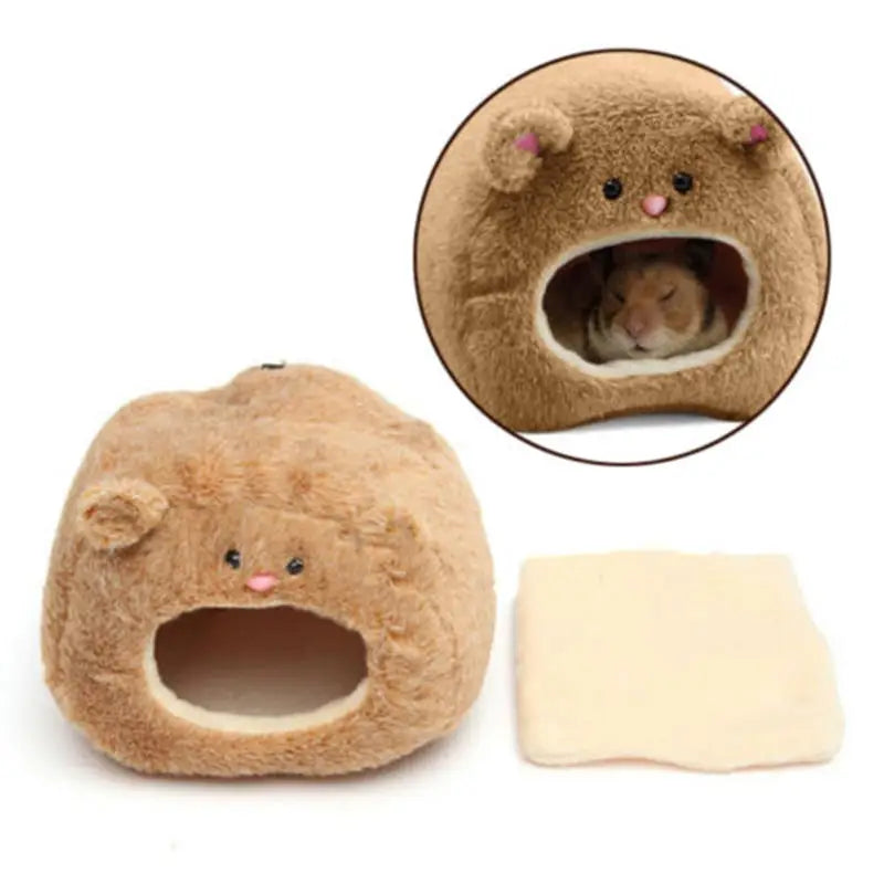 Hamster Soft Warm Bed Rat Hammock Pig Squirrel Winter Pet Toy Hamster Cage