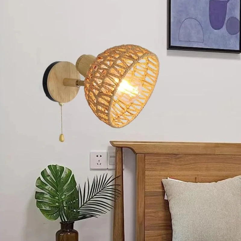 Wall Light in wood cover