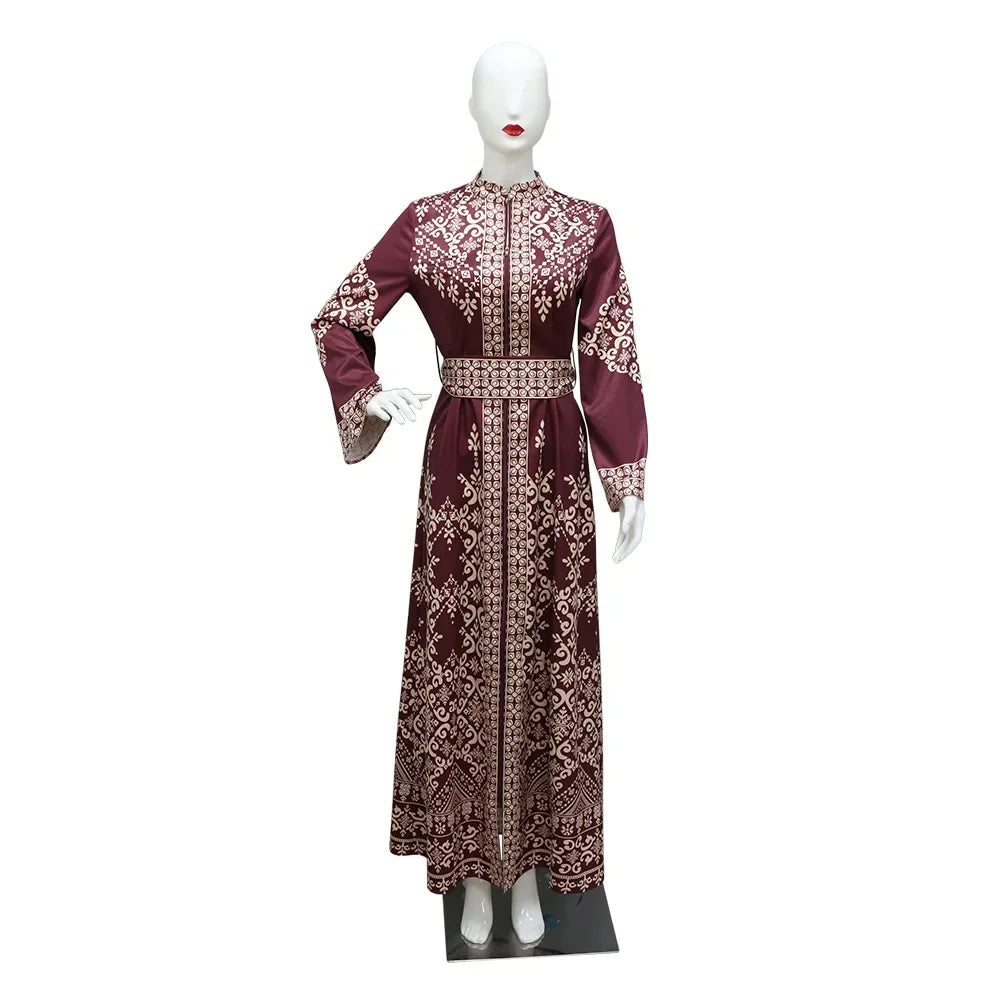 Muslim Women Zipper Long Dress Robe Dubai Abaya Outfits