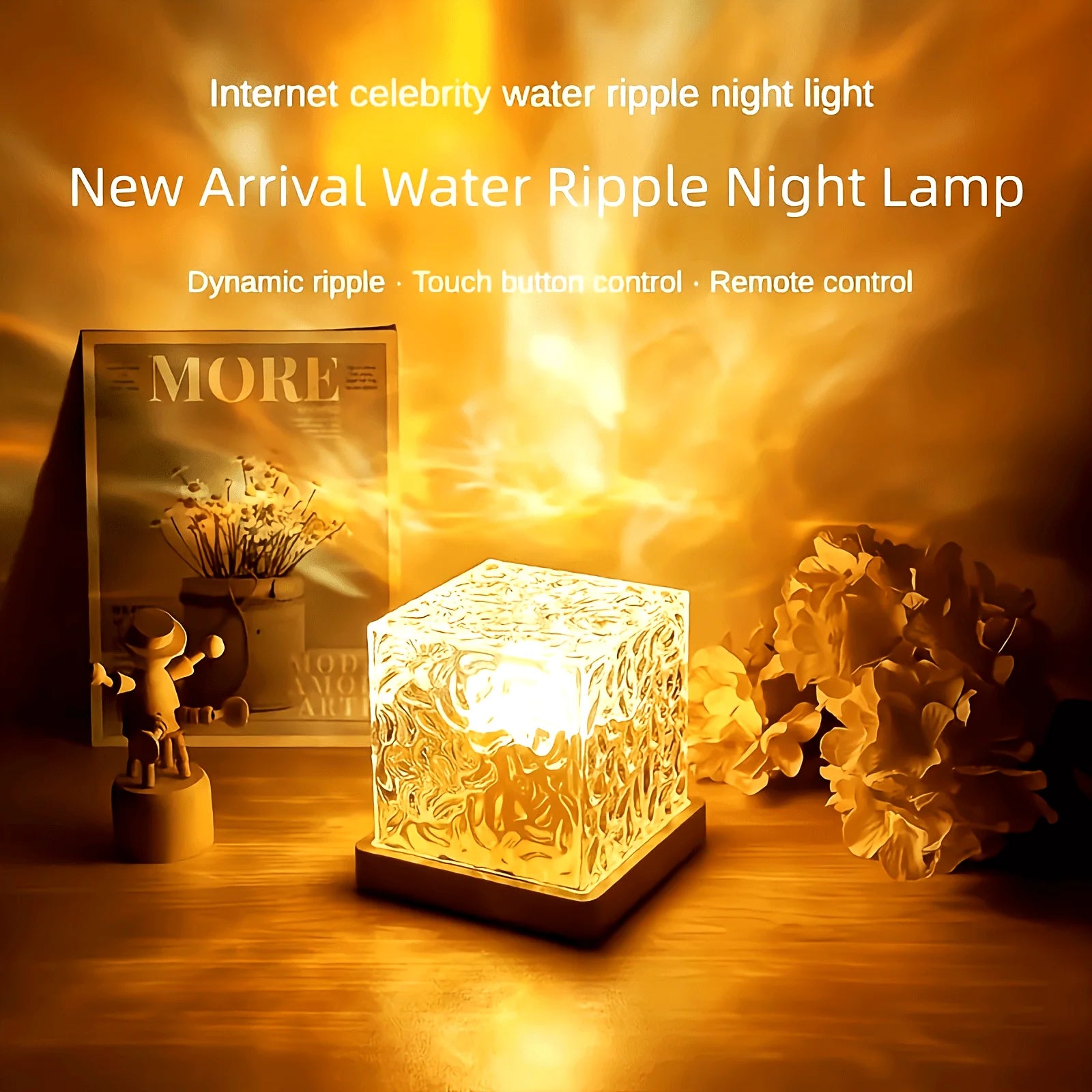 16Colors Night Light Remote Dimmable Auto Rotating