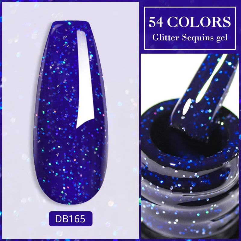 Gold Sliver Reflective Nail Gel Polish