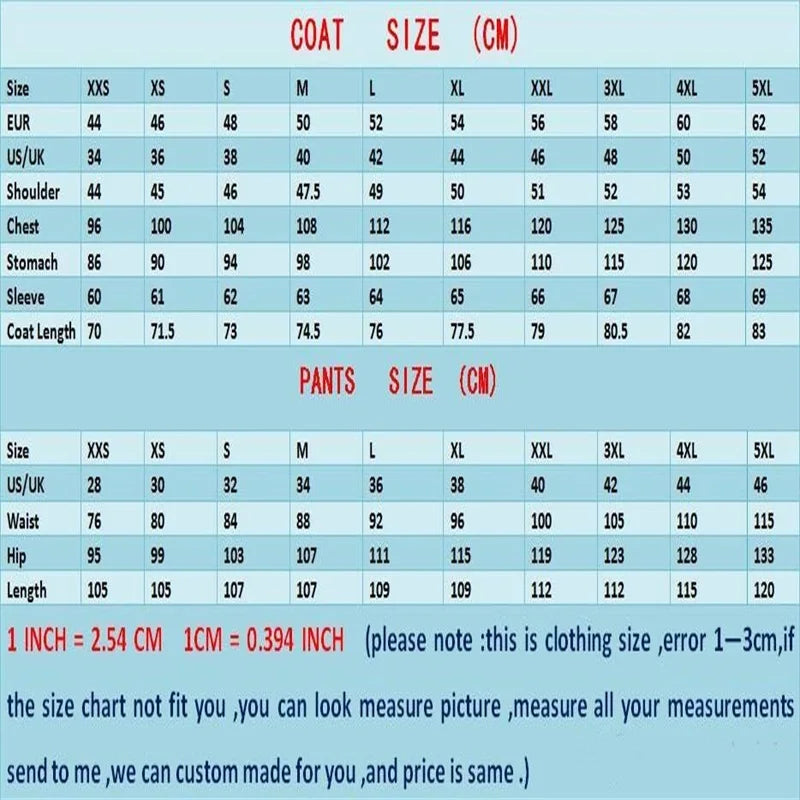 2 Pcs Jacket Pants Modern Hot Fix Wedding Suits
