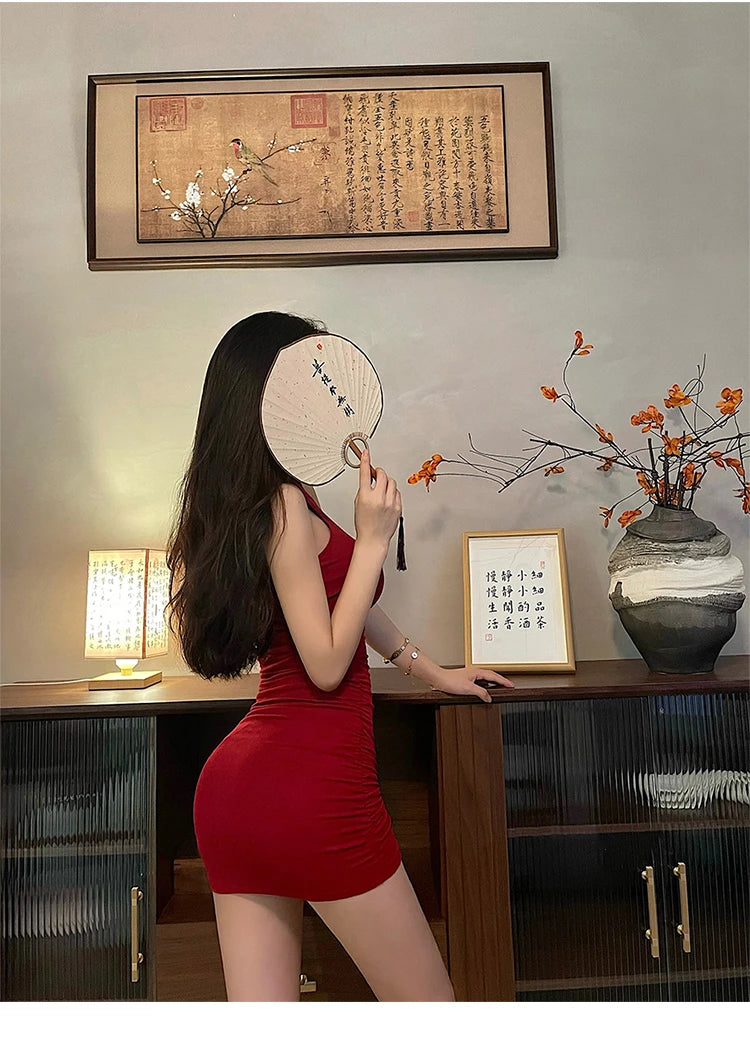 High Neck Tight Dress Women Bodycon